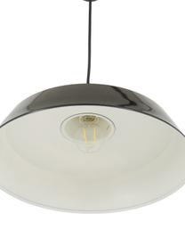 Lámpara de techo Jubilee, estilo escandinavo, Pantalla: acero pintado, Anclaje: plástico, Cable: cubierto en tela, Negro, Ø 40 x Al 20 cm