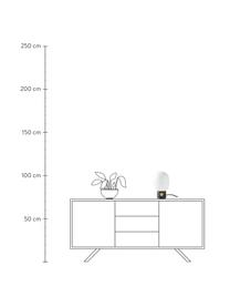 Dimmbare Tischlampe JWDA mit USB-Anschluss, Lampenschirm: Glas, Lampenfuß: Metall, beschichtet, Braun, Ø 19 x H 32 cm