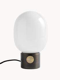 Lampada da tavolo luce regolabile con porta USB  JWDA, Paralume: vetro, Taupe, Ø 17 x Alt. 29 cm