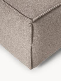 Sofa-Hocker Lennon, Bezug: 100 % Polyester Der strap, Gestell: Massives Kiefernholz, Spe, Webstoff Taupe, B 88 x T 88 cm