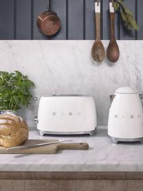 Kompakt Toaster 50's Style, Edelstahl, lackiert, Weiß, glänzend, B 31 x T 20 cm