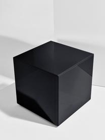 Odkladací stolík so zrkadlovým efektom Pop, MDF-doska strednej hustoty, farbené sklo, Čierna, Š 35 x V 35 cm