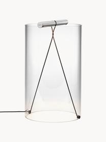 Lampa stołowa LED z funkcją przyciemniania To-Tie, Stelaż: aluminium powlekane, Odcienie srebrnego, transparentny, Ø 21 x W 34 cm