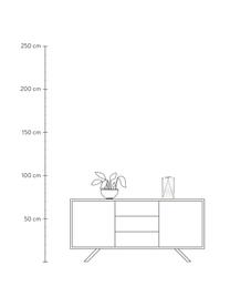Dimmbare LED-Tischlampe To-Tie, Lampenschirm: Glas, Silberfarben, Transparent, Ø 21 x H 34 cm