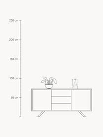 Dimmbare LED-Tischlampe To-Tie, Lampenschirm: Glas, Silberfarben, Transparent, Ø 21 x H 34 cm