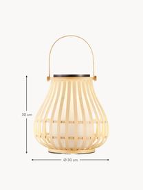 Outdoor solar lamp Leo To-Go, Diffuser: kunststof, Lichtbeige, wit, Ø 30 x H 30 cm