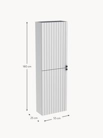 Bad-Hochschrank Emil mit matter Oberfläche, Griffe: Metall, beschichtet, Hellgrau, B 40 x H 180 cm