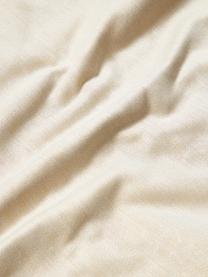 Housse de coussin satin de coton motif floral beige Cynthia, 100 % satin de coton, Beige, Larg. 40 cm, long. 40 cm