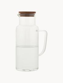 Jarra con tapón de bambú Jarro, 1 L, Transparente, 1 L