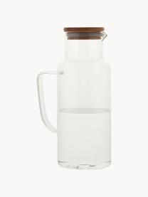 Caraffa con coperchio in bambù Jarro, 1 L, Coperchio: bambù, Trasparente, 1 L