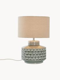 Petite lampe à poser en céramique Monica, Beige, gris, Ø 23 x haut. 33 cm