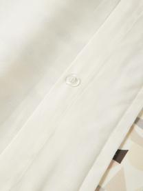 Funda de almohada de satén estampado Cadence, Tonos beige, 45 x 110 cm