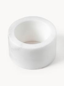 Marmor-Serviettenringe Agata, 4 Stück, Marmor, Weiß, marmoriert, Ø 6 x H 3 cm