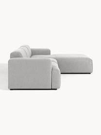 Ecksofa Melva (4-Sitzer), Bezug: 100 % Polyester Der strap, Gestell: Massives Kiefern- und Fic, Webstoff Hellgrau, B 319 x T 195 cm, Eckteil links