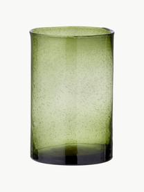 Jarrón de vidrio Salon, 26 cm, Vidrio, Tonos verdes semitransparente, Ø 17 x Al 26 cm