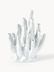 Vaso idi design in porcellana Coral, Porcellana, Bianco latte, Larg. 30 x Alt. 40 cm