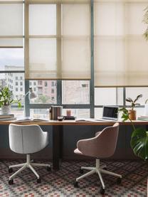 Gestoffeerde bureaustoel Einara, in hoogte verstelbaar, Bekleding: polyester, Frame: gecoat staal, Wieltjes: polypropyleen, Geweven stof roze, B 64 x H 64 cm