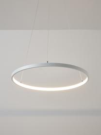 LED-Pendelleuchte Breda, Lampenschirm: Metall, beschichtet, Baldachin: Metall, beschichtet, Weiss, Ø 50 x H 150 cm