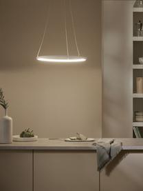 LED hanglamp Breda, Lampenkap: gecoat metaal, Baldakijn: gecoat metaal, Wit, Ø 50 cm