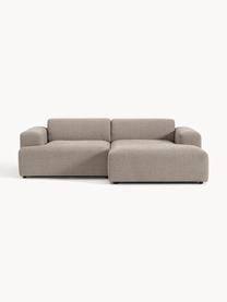 Ecksofa Melva (3-Sitzer), Bezug: 100 % Polyester Der strap, Gestell: Massives Kiefern- und Fic, Webstoff Greige, B 238 x T 143 cm, Eckteil links