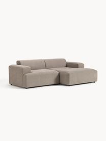 Ecksofa Melva (3-Sitzer), Bezug: 100 % Polyester Der strap, Gestell: Massives Kiefern- und Fic, Webstoff Greige, B 238 x T 143 cm, Eckteil links