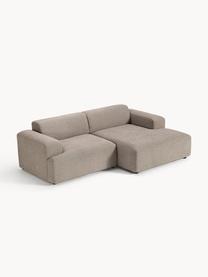 Ecksofa Melva (3-Sitzer), Bezug: 100 % Polyester Der strap, Gestell: Massives Kiefern- und Fic, Webstoff Greige, B 238 x T 143 cm, Eckteil links