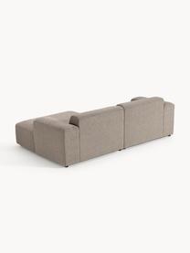 Ecksofa Melva (3-Sitzer), Bezug: 100 % Polyester Der strap, Gestell: Massives Kiefern- und Fic, Webstoff Greige, B 238 x T 143 cm, Eckteil links