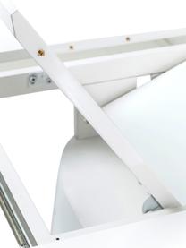 Ovaler ausziehbarer Esstisch Benvenuto in Weiss, Mitteldichte Holzfaserplatte (MDF), lackiert, Weiss, B 200 bis 250 x T 110 cm