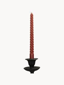 Velas candelabro Twisted, 4 uds., Cera, Rojo vino, L 26 cm