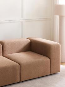 Modulares Bouclé-Sofa Lena (4-Sitzer), Bezug: Bouclé (93 % Polyester, 6, Gestell: Kiefernholz, Schichtholz,, Füße: Kunststoff, Bouclé Hellbraun, B 284 x T 106 cm