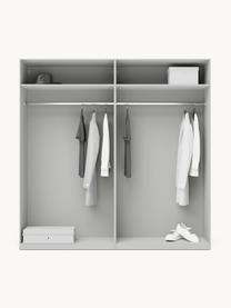 Armario modular Leon, 4 puertas (200 cm), diferentes variantes, Estructura: tablero aglomerado revest, Gris claro, Interior Basic (An 200 x Al 200 cm)