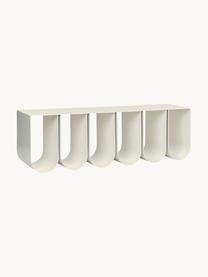 Estante de pared de metal Curved, Acero con pintura en polvo, Beige claro, An 80 x Al 25 cm