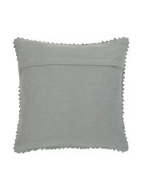 Housse de coussin 45x45 vert sauge Indi, 100 % coton, Vert sauge, larg. 45 x long. 45 cm