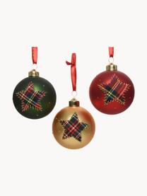 Boules de Noël Trio Ø 8 cm, 3 pièces, Rouge, jaune, vert, Ø 8 cm