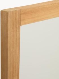 Specchio da parete con cornice e mensola in legno di teak Taciana, Superficie dello specchio: lastra di vetro, Legno di teak, Larg. 100 x Alt. 70 cm