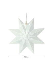 Estrella luminosa de metal Karina, Cable: plástico, Blanco, Ø 28 cm