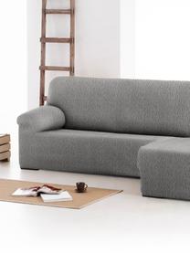 Pokrowiec na sofę narożną Roc, 55% poliester, 35% bawełna, 10% elastomer, Szary, S 360 x G 180 cm, prawostronny