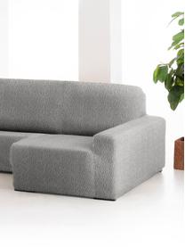 Copertura divano angolare Roc, 55% poliestere, 35% cotone, 10% elastomero, Grigio, Larg. 360 x Alt. 180 cm, chaise-longue a destra