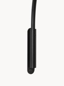Lámpara de pie artesanal regulable LED Niza, con mando a distancia, Pantalla: fibra natural, Marrón, negro, An 40 x Al 167 cm