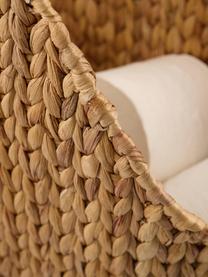 Porta carta igienica in fibra naturale fatto a mano Pape, Manico: legno di eucalipto, Marrone chiaro, Larg. 35 x Alt. 50 cm