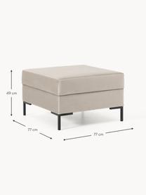 Sofa-Hocker Luna aus Samt mit Stauraum, Bezug: Samt (100 % Polyester) De, Gestell: Massives Buchenholz, Schi, Samt Greige, Goldfarben, B 77 x H 49 cm