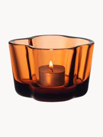Waxinelichthouder Alvar Aalto, Glas, Oranje, transparant, Ø 9 x H 6 cm
