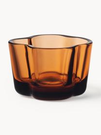 Teelichthalter Alvar Aalto, Glas, Orange, transparent, Ø 9 x H 6 cm