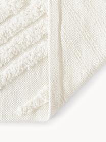 Ručne tkaný bavlnený koberec s reliéfnou štruktúrou Ziggy, 100 %  bavlna, Krémovobiela, Š 80 x D 150 cm (veľkosť XS)