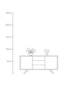 Kleine Tischlampe Bluni aus Opalglas, Lampenschirm: Opalglas, Lampenfuß: Metall, lackiert, Weiß, Ø 23 x H 28 cm