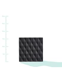 Topfuntersetzer Origami Wave, 2 Stück, Silikon, Schwarz, B 16 x T 16 cm