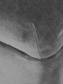 Ławka tapicerowana z aksamitu z miejscem do przechowywania Harper, Tapicerka: aksamit bawełniany Dzięki, Noga: metal malowany proszkowo, Szary aksamit, czarny, S 140 x W 45 cm