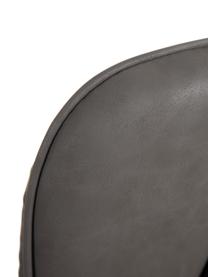 Silla tapizada en cuero sintético Iskia, Tapizado: cuero sintético (95% poli, Estructura: aglomerado, Patas: metal, Gris oscuro, negro, An 54 x F 55 cm