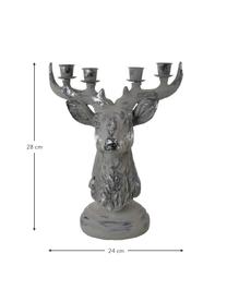 Candelabro Deer, Poliresina, Gris, An 24 x F 28 cm