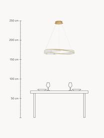 Lampada a sospensione grande con luce regolabile Aurelia, Decorazione: cristallo, Dorato, trasparente, Ø 80  x A 8 cm